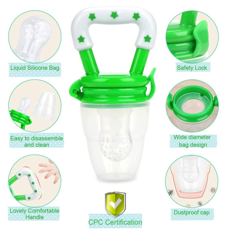 Chupeta de introdução alimentar em silicone